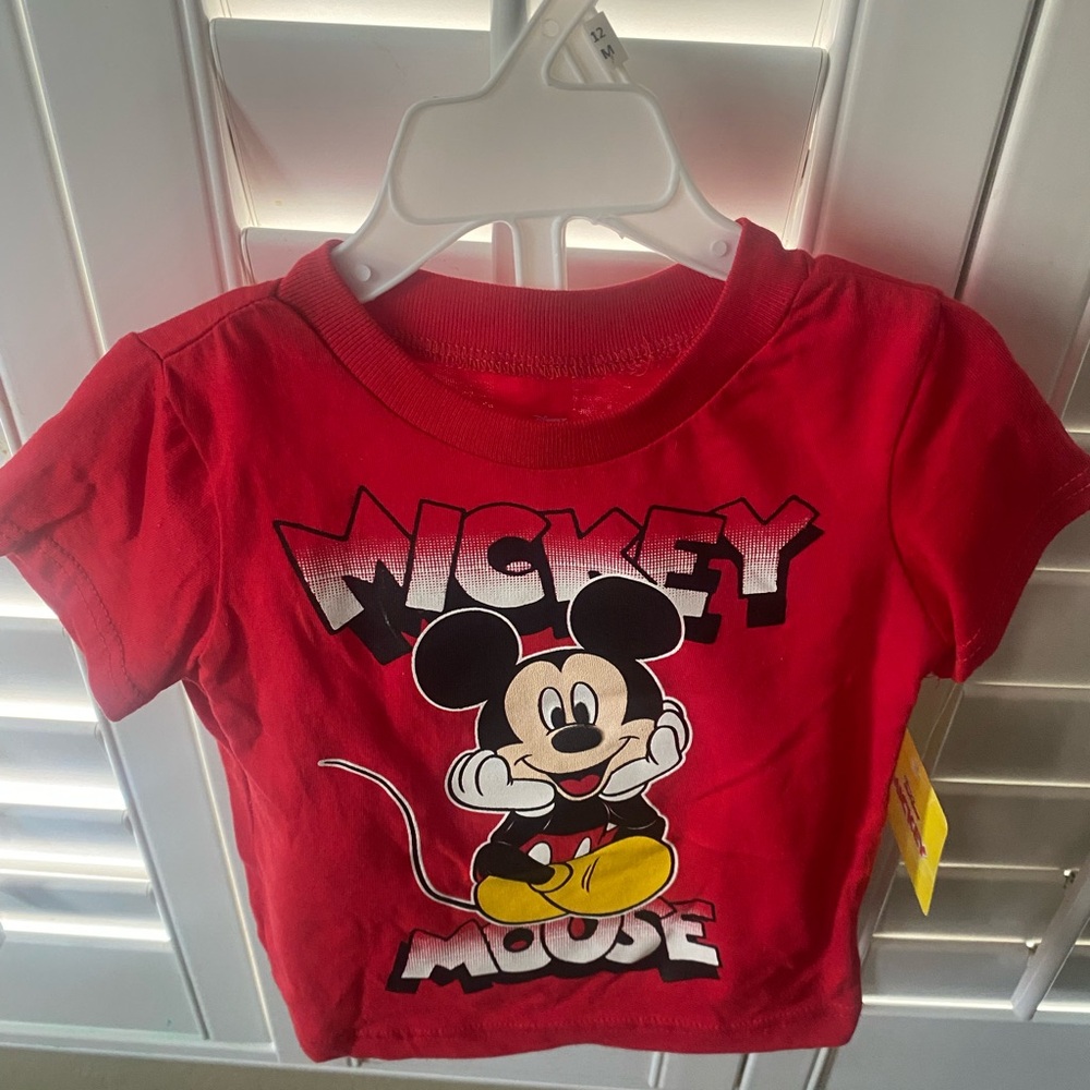 Disney Red Mickey Mouse Kids Tee
